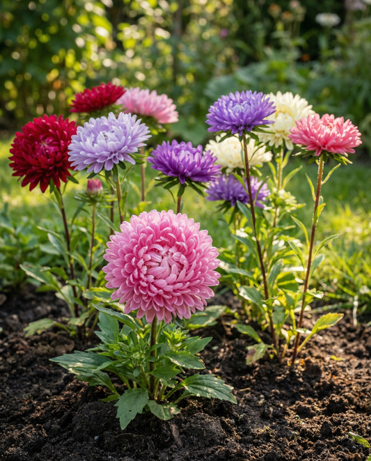 Aster Princesse Mixed (Callistephus chinensis) – eenjarige mix zaden van SeedsChoice