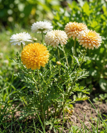 Double Mixed (Chrysanthemum coronarium) – eenjarige mixzaden van SeedsChoice