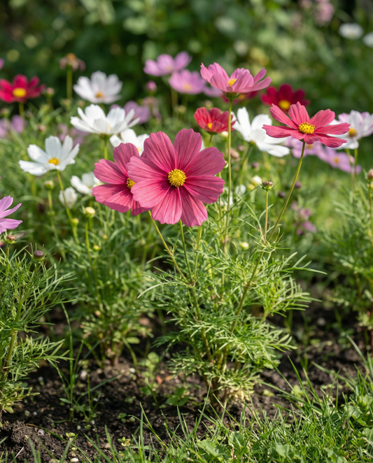 Dwarf Sensation Mixed (Cosmos bipinnatus) – eenjarige mixzaden van SeedsChoice