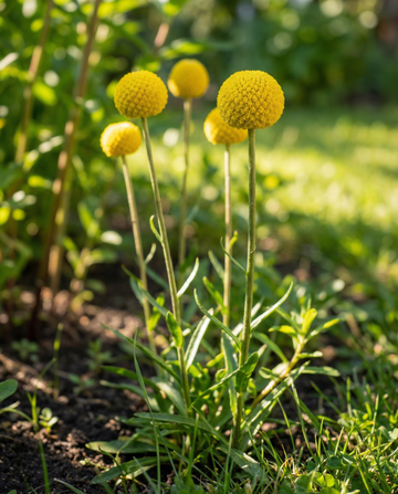 Drumstick (Craspedia globosa) – eenjarige bloemenzaden van SeedsChoice