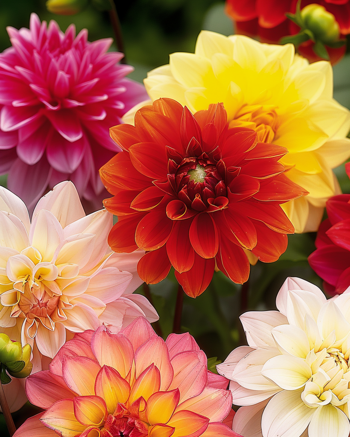 Unwin's Hybrids Mixed Colours zaden (Dahlia variabilis) – eenjarige mix