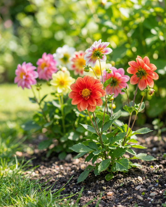 Unwin's Hybrids Mixed Colours (Dahlia variabilis) – eenjarige mix zaden van SeedsChoice