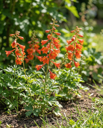 Larkspur Fox Orange Red (Delphinium nudicaule) – eenjarige zaden van SeedsChoice