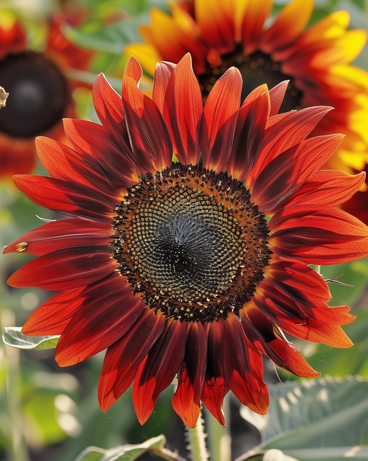 Zonnebloem Evening Sun Red Yellow zaden (Helianthus annuus) – eenjarige bloem