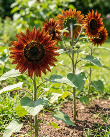Zonnebloem Evening Sun Red Yellow (Helianthus annuus) – eenjarige bloemenzaden van SeedsChoice