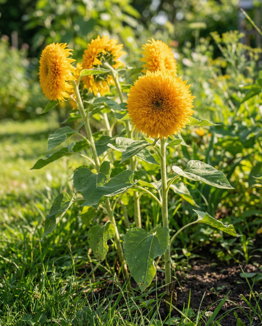 Zonnebloem Sungold Double Flowered Tall (Helianthus annuus) – eenjarige bloemenzaden van SeedsChoice