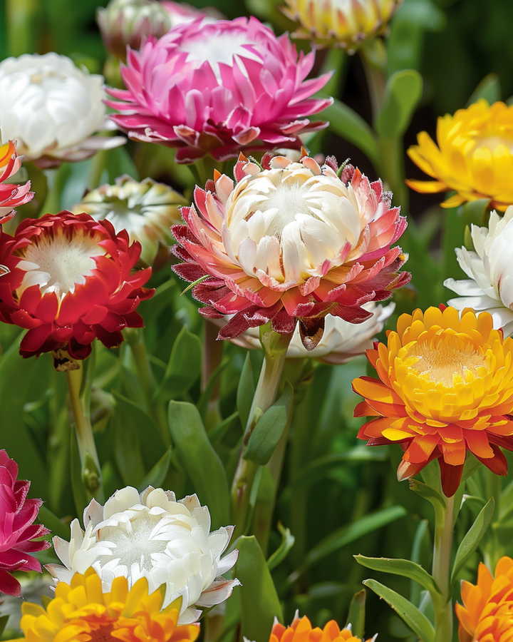Strobloem Tom Thumb Dwarf zaden (Helichrysum bracteatum) – eenjarige bloem