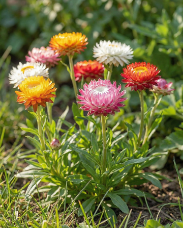 Strobloem Tom Thumb Dwarf (Helichrysum bracteatum) – eenjarige bloemenzaden van SeedsChoice
