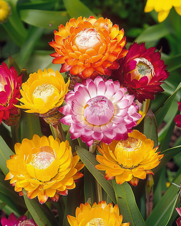 Strobloem Monstrosum zaden (Helichrysum bracteatum) – eenjarige bloem