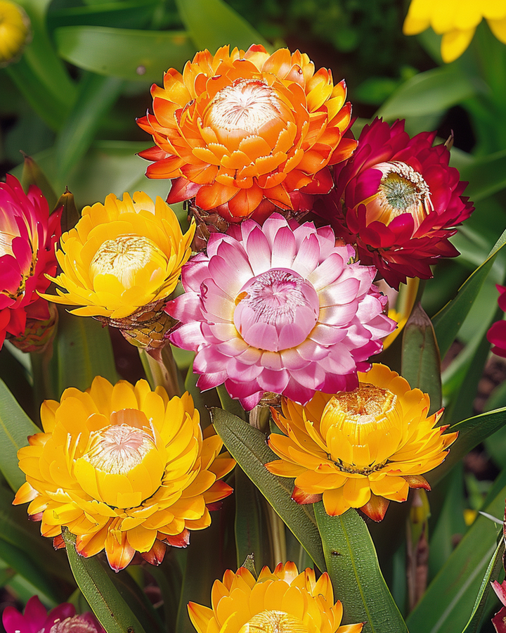 Strobloem Monstrosum zaden (Helichrysum bracteatum) – eenjarige bloem