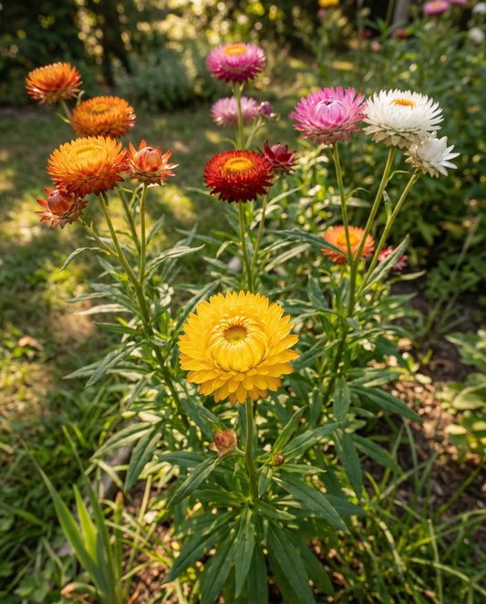 Strobloem Monstrosum (Helichrysum bracteatum) – eenjarige bloemenzaden van SeedsChoice