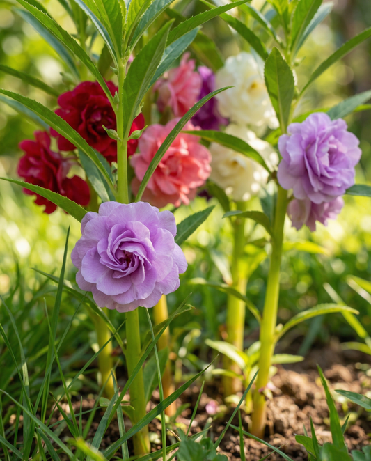 Balsam Double Mix (Impatiens balsamina) – eenjarige bloemenzaden van SeedsChoice