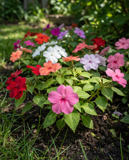 Vlijtig Liesje Baby Mixed schadutuin (Impatiens walleriana) – eenjarige bloemenzaden van SeedsChoice
