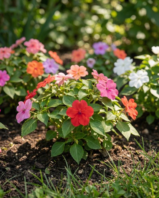 Vlijtig Liesje Safari F2 Mixed (Impatiens walleriana) – zaden eenjarige mix van SeedsChoice