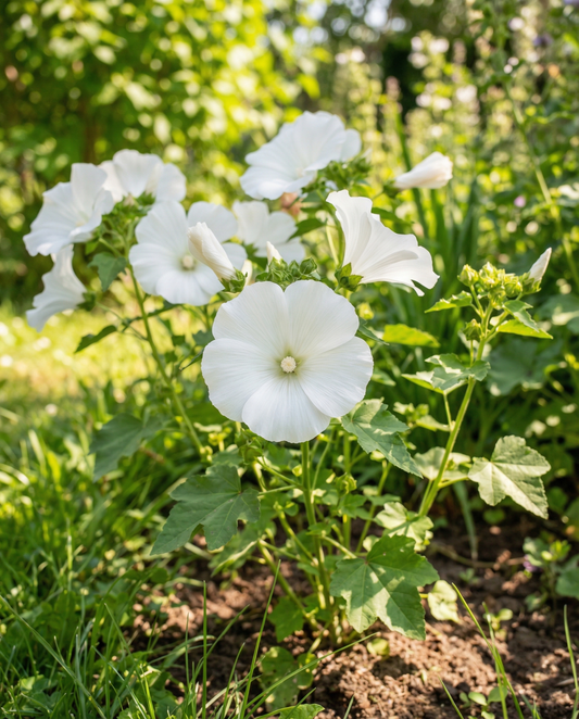 Malva Mont Blanc (Lavatera trimestris) – eenjarige bloemenzaden van SeedsChoice