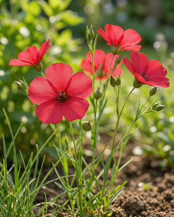 Scarlet Flax (Linum grandiflorum) – eenjarige zaden van SeedsChoice