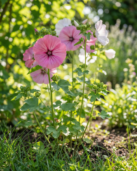 Mixed Grandiflora Funnel Mallow (Malope trifida) – eenjarige mixzaden van SeedsChoice