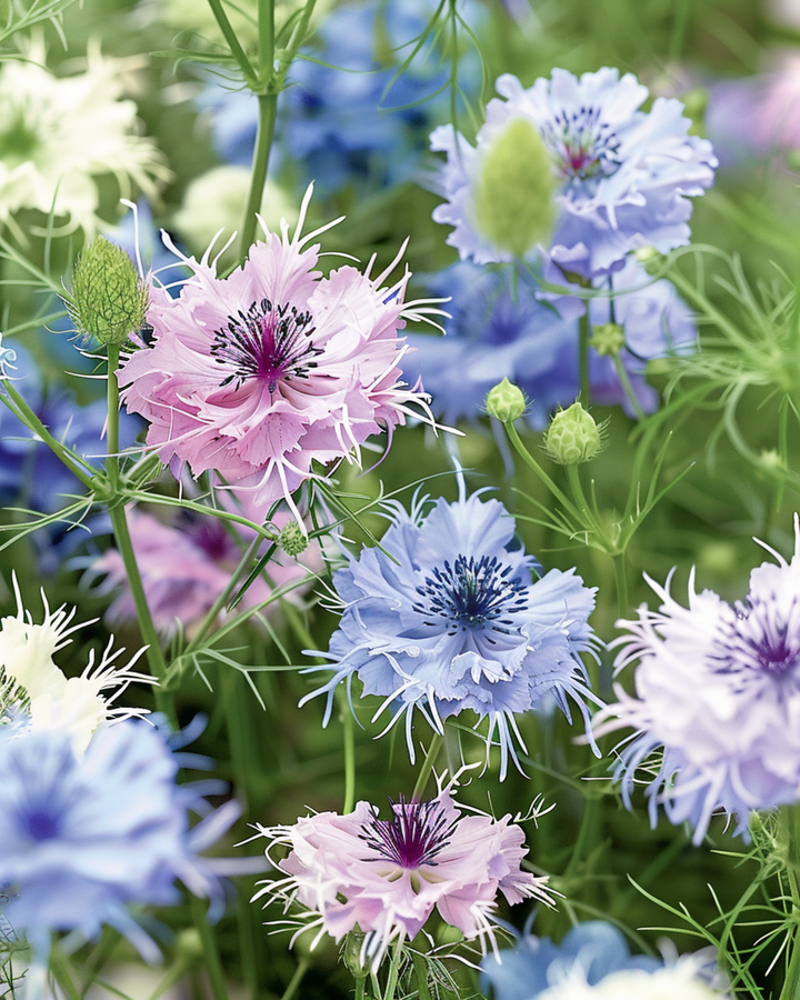 Love In The Mist Persian Jewels zaden (Nigella damascena) – eenjarig mengsel