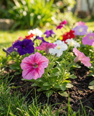 Dwarf Mixed Compact (Petunia hybrida) – eenjarige bloemenzaden van SeedsChoice