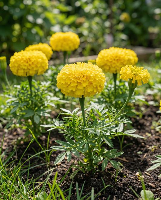 African Marigold Yellow Supreme (Tagetes erecta) – eenjarige bloemenzaden van SeedsChoice