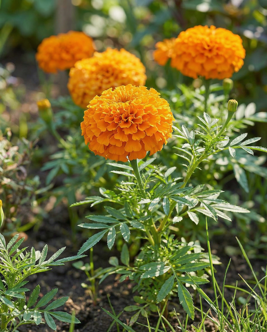 Afrikaanse goudsbloem Hawaii Orange (Tagetes erecta) – eenjarige bloemenzaden van SeedsChoice
