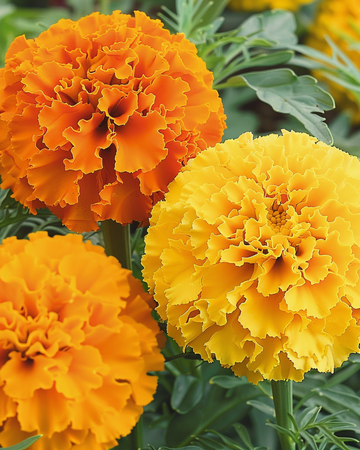 African Marigold Sunset Giants Mix zaden (Tagetes erecta) – eenjarige bloem