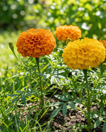 African Marigold Sunset Giants Mix (Tagetes erecta) – eenjarige bloemenzaden van SeedsChoice