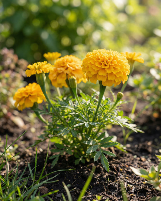 Afrikaanse goudsbloem Golden Age dwerg (Tagetes erecta) – eenjarige bloemenzaden van SeedsChoice