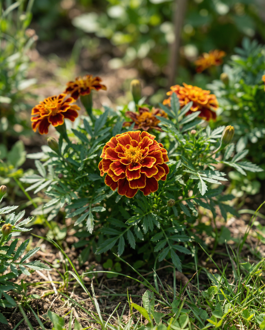 Afrikaantje Carmen (Tagetes patula) – eenjarige bloemenzaden van SeedsChoice
