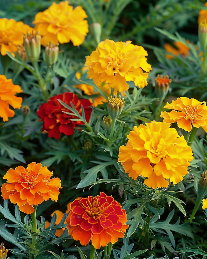 Afrikaantje Bonita Mix zaden (Tagetes patula) – eenjarige bloem