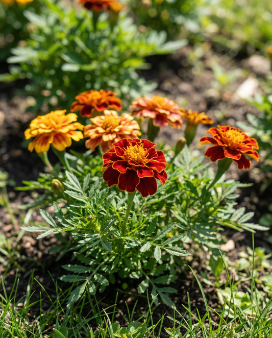 Afrikaantje Bonita Mix (Tagetes patula) – eenjarige bloemenzaden van SeedsChoice
