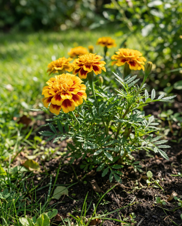 Frans Afrikaantje Naughty Marietta (Tagetes patula) – eenjarige bloemenzaden van SeedsChoice