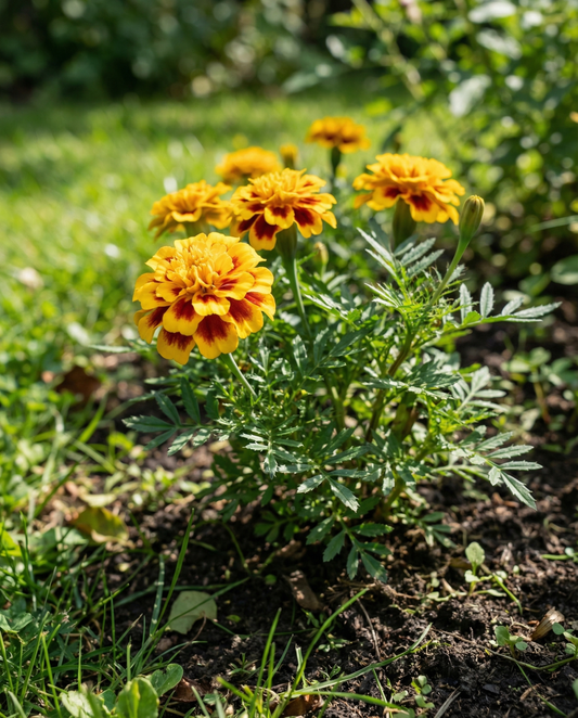 Frans Afrikaantje Naughty Marietta (Tagetes patula) – eenjarige bloemenzaden van SeedsChoice