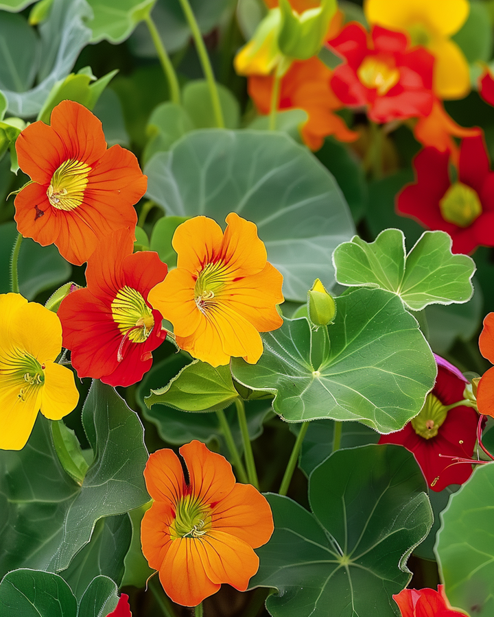 Nasturtium Mixed Single zaden (Tropaeolum majus) – eenjarige bloem