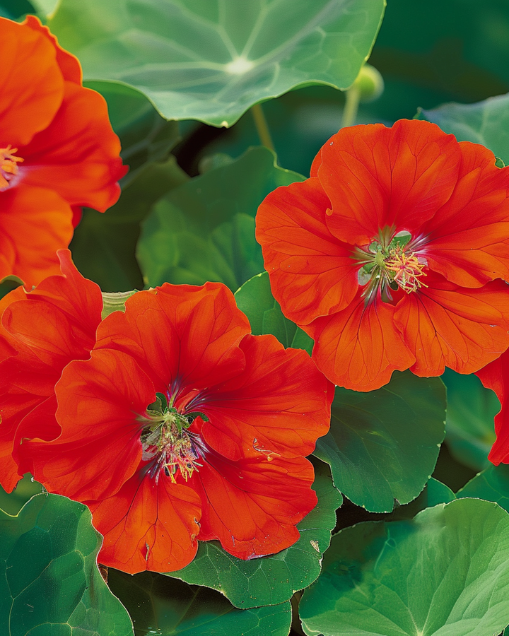 Nasturtium Scarlet Gleam zaden (Tropaeolum majus) – eenjarige bloem