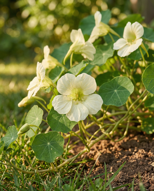 Nasturtium Milkmaid (Tropaeolum majus) – eenjarige zaden van SeedsChoice