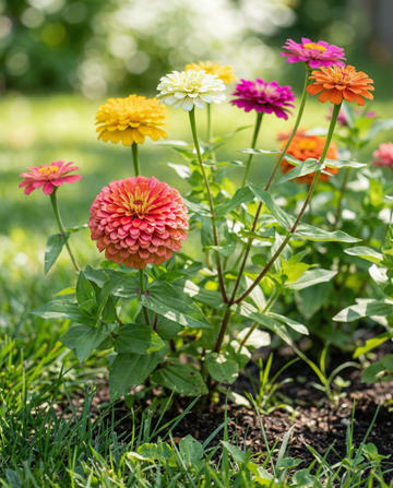 Chrysanthemum Flowered Mix (Zinnia elegans) – eenjarige bloemenzaden van SeedsChoice