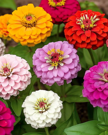 Lilliput Mixed Colours zaden (Zinnia elegans) – eenjarige bloemenmix