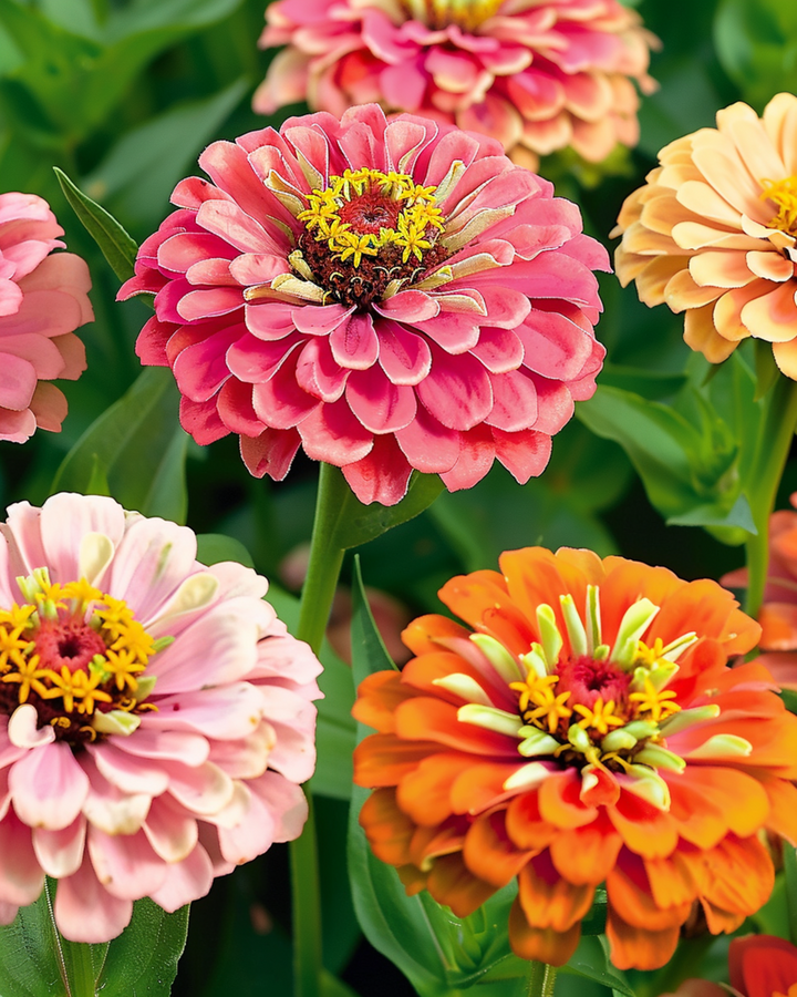 Thumbelina Dwarf Mixed zaden (Zinnia elegans) – eenjarige mix