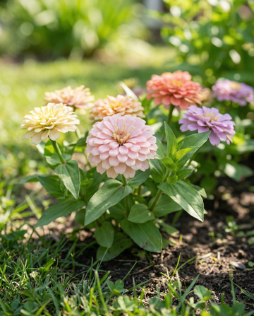 Thumbelina Dwarf Mixed (Zinnia elegans) – eenjarige mixzaden van SeedsChoice