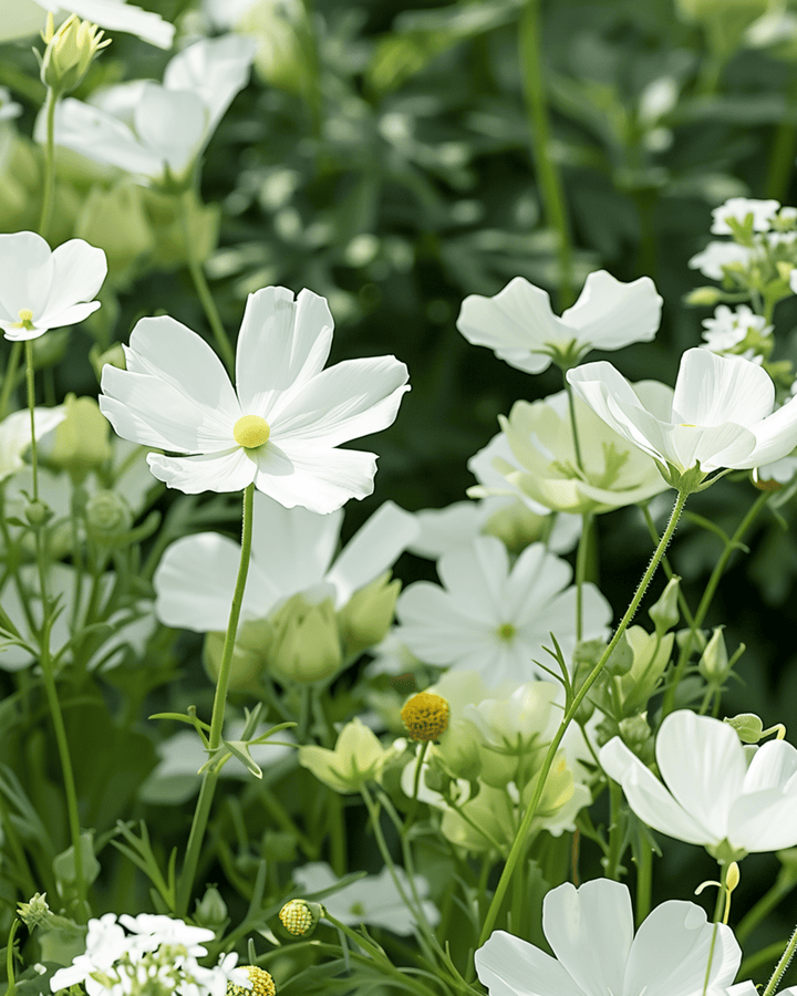 White Summer Mix Shades 20 tot 80 cm zaden – eenjarige bloem