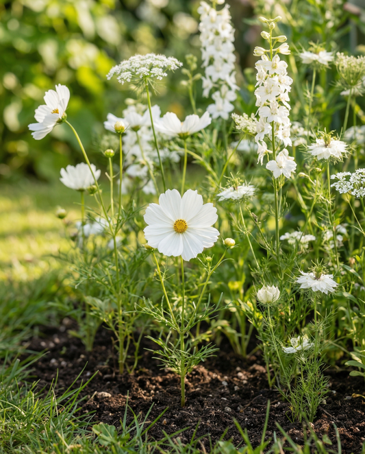 White Summer Mix Shades 20 Tot 80 Cm – eenjarige bloemenzaden van SeedsChoice