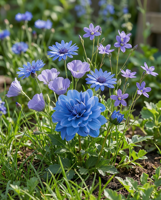 Blue Summer Mix tinten – eenjarige bloemenzaden van SeedsChoice