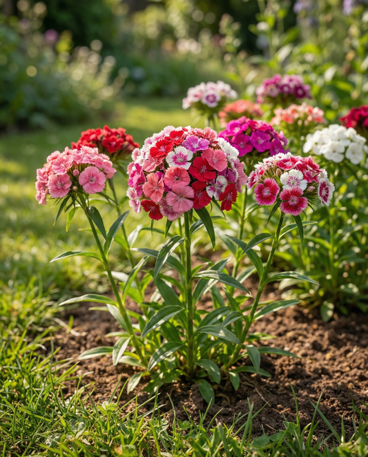 Duizendschoon Mixed Colors (Dianthus barbatus) – tweejarige mix zaden van SeedsChoice