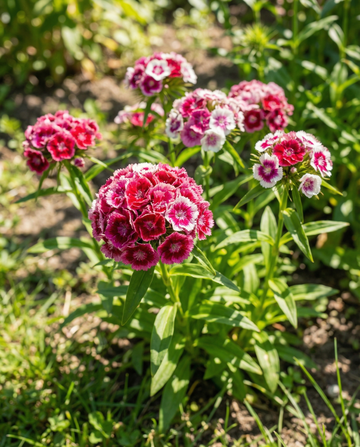 Duizendschoon Sweet William Double Mix (Dianthus barbatus) – tweejarige bloemenzaden van SeedsChoice