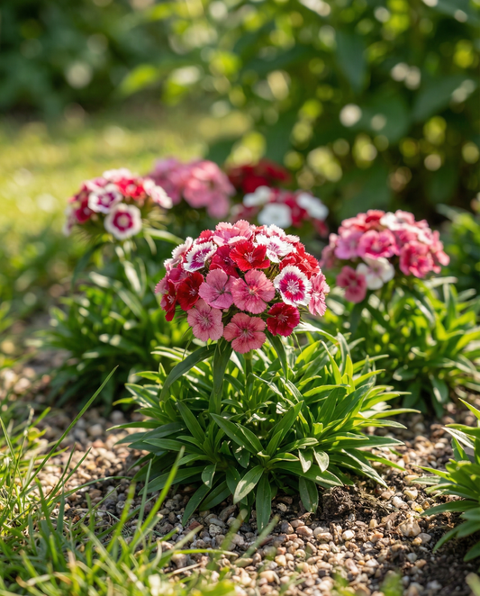 Duizendschoon Dwarf Mixed (Dianthus barbatus) – tweejarige bloemenzaden van SeedsChoice