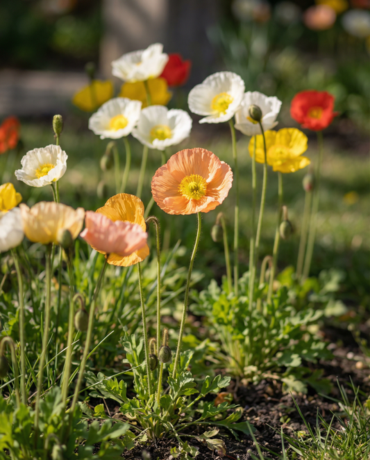 Island Poppy Mix (Papaver nudicaule) – tweejarige bloemenzaden van SeedsChoice
