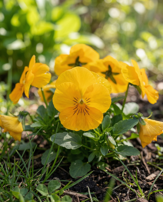Viooltje Coronation Gold (Viola wittrockiana) – tweejarige bloemenzaden van SeedsChoice