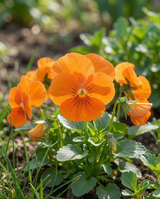 Viooltje Pure Orange (Viola wittrockiana) – tweejarige bloemenzaden van SeedsChoice