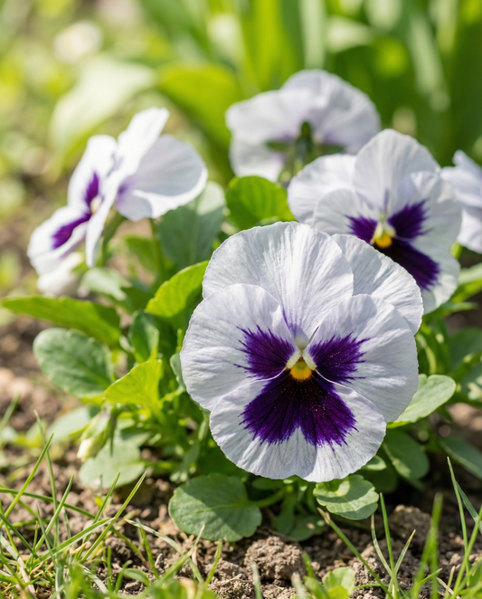 Viooltje Silverbride (Viola wittrockiana) – tweejarige bloemenzaden van SeedsChoice